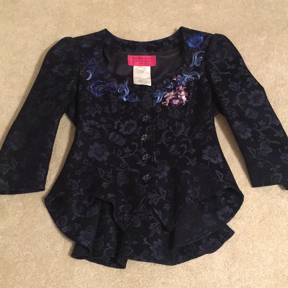 2 PIECE CHRISTIAN LACROIX PARIS-Jacket + Skirt 38